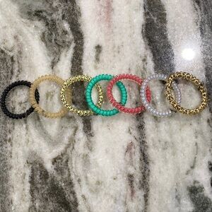 Set of 7 Small Teleties Hair Ties